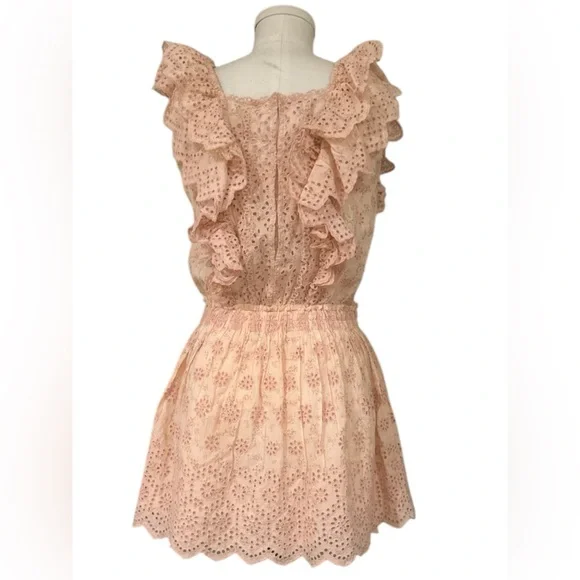 Love Shack Fancy Dora dress pink parfait XS - Picture 2 of 6